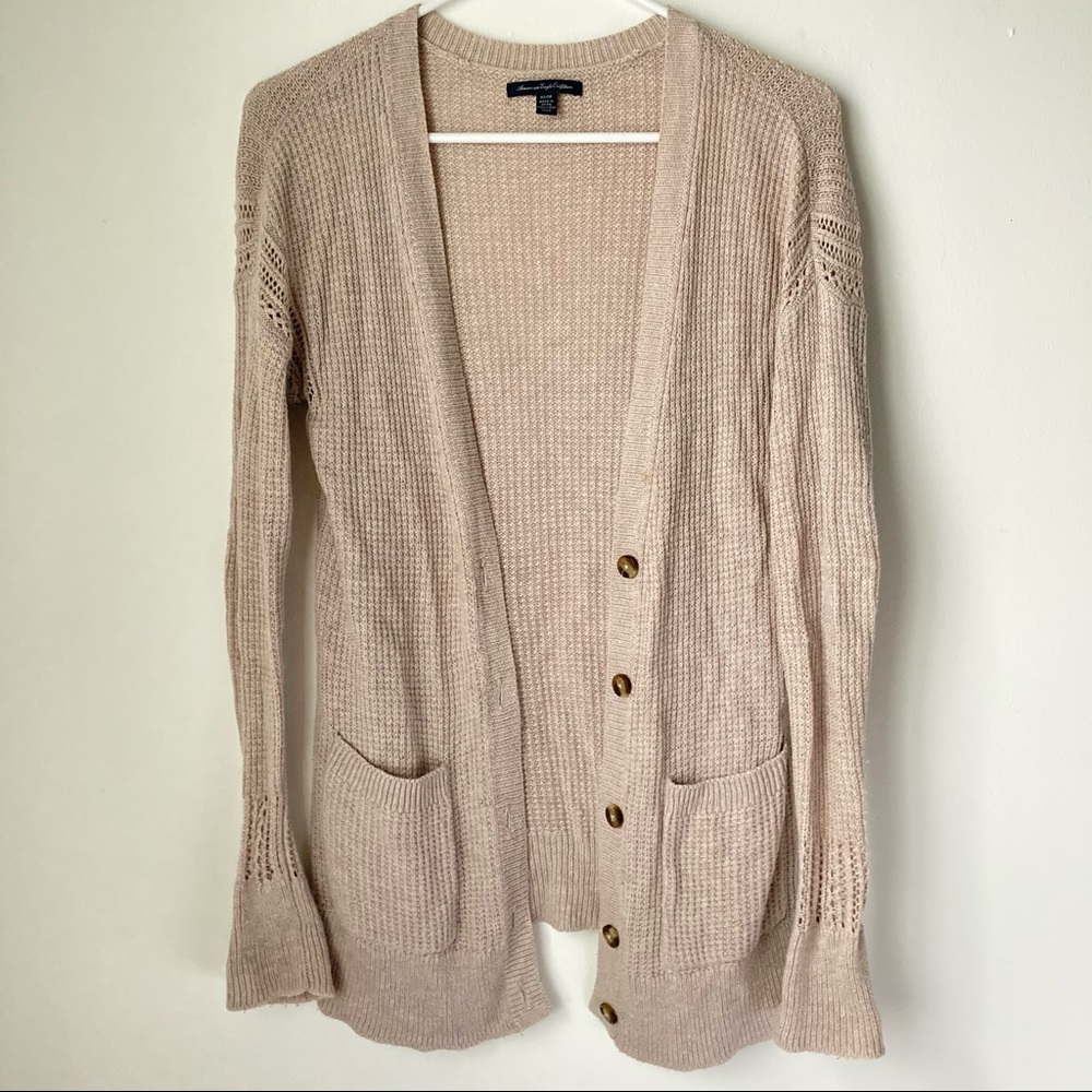 SOLD - Long Tan Beige American Eagle Sweater